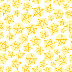 Stars seamless pattern, vector background.