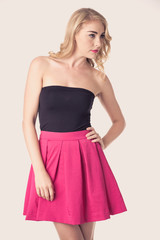 Portrait of beautiful blonde woman