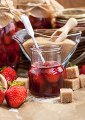 Homemade strawberry jam