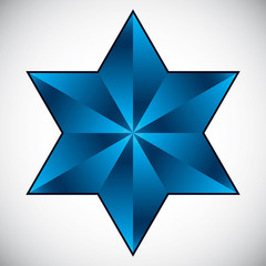 Six point star symbol.