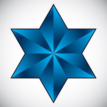 Six point star symbol.