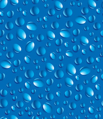 Water drops seamless pattern, vector background.