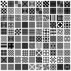 100 geometric seamless patterns set.