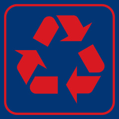 Recycling symbol, vector