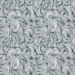 Curly lines seamless pattern.