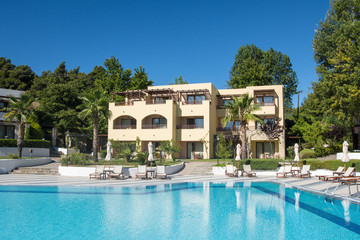 Building of the luxury hotel