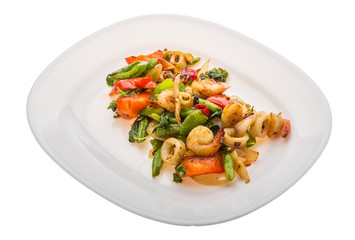 Seafood with vegetables