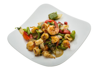 Seafood with vegetables