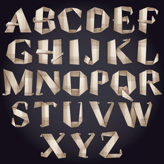Origami style font.