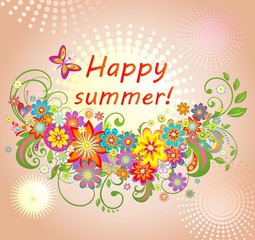 Summery greeting card