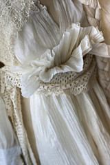 Vintage dress of fabric and paper
