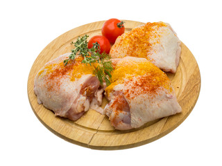 Raw chicken thigh