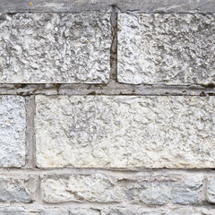 Old limestone brick wall fragment