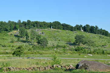 Little Round Top, located in Gettysburg Pennsylvania