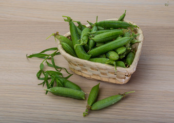 Green fresh peas