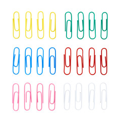 Set of multiple paper clips