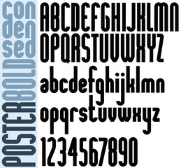 Obraz premium Poster Tall Classic style font with rounded corners.