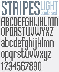 Obraz premium Stripes retro style graphic font.