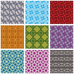 Seamless geometric patterns set 2.