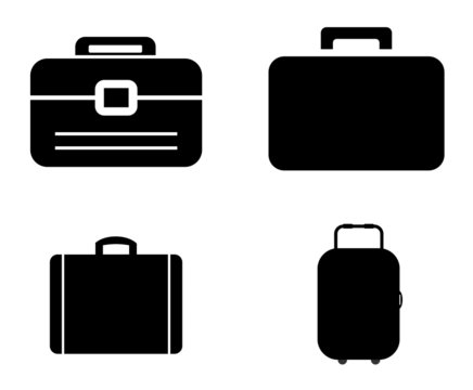 Valise et mallette en 4 ic&ocirc;nes