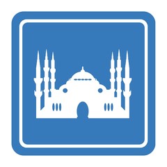 Mosquée dans un panneau