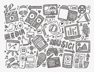 doodle media background