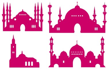 Mosquée en 4 icônes