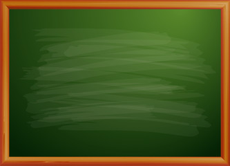 Green Blackboard in a wooden frame