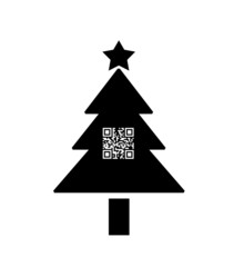 Fototapeta premium QR code sur un sapin de Noël