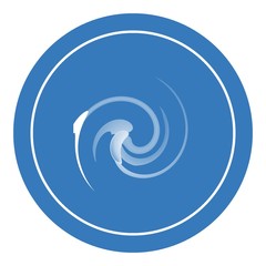 Spirale stylisé dans un panneau