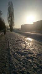 Zimowy poranek - miasteczko Wilanów © bartosz_jan