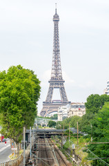 La Tour Eiffel at the end of railway