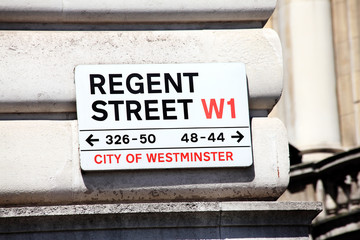 Regent Street sign