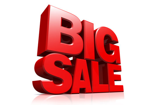 3D red text big sale