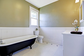 Bathroom with claw foot tub