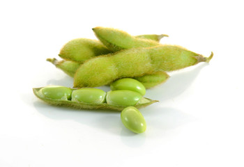 edamame nibbles, boiled green soy beans, japanese food