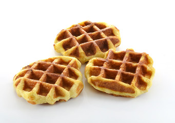 waffles isolated on white background
