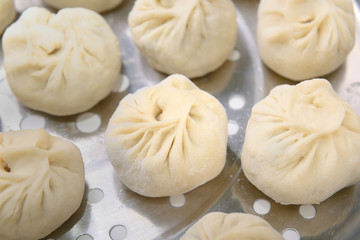 Fototapeta na wymiar Dim sum dumplings traditional buns