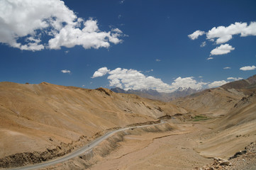Long road near Lamayuru Monastery in Ladakh,India
