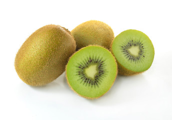 Juicy kiwi fruit isolated on white background