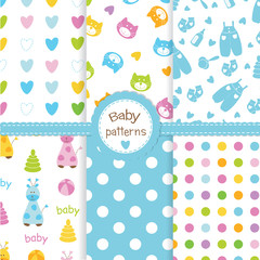 Set of baby seamless  patterns