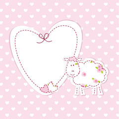 Baby background with sheep