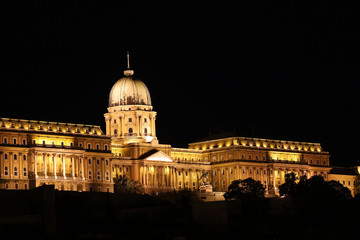 Fototapeta na wymiar Budapest royal castle by night