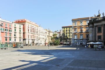 Fototapeta na wymiar square Piazza Dante Alighieri in Naples, Italy