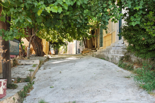 small street in Athens, Greece