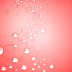 Molecule And Communication Background - Vector Illustration