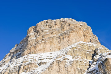 Fototapeta na wymiar rock in Dolomites mountain in Val Gardena