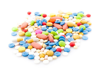 pills isolated on white background