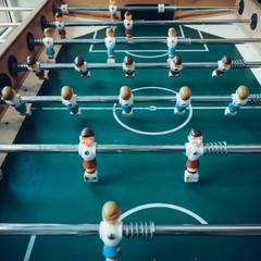 Table football game.  Soccer table game