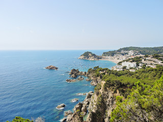 view of town Tossa de Mar, Catalonia, Spain